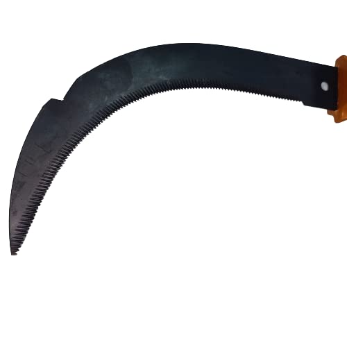 Green Touch Grass Cutting Pruning Curved Saw Fiber Handle, Ac/Dc Traditional Handsaw Light Weight For Grass Cutting,Lawn Cutting,Tree Cutting, Gardening And Agriculture Purpose