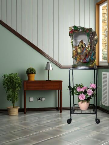 Green Touch  Stylish, sturdy flowerpot holders - Set of 2. Rust-proof, 50KG capacity. Perfect for large pots. Ready-to-use, no assembly required.