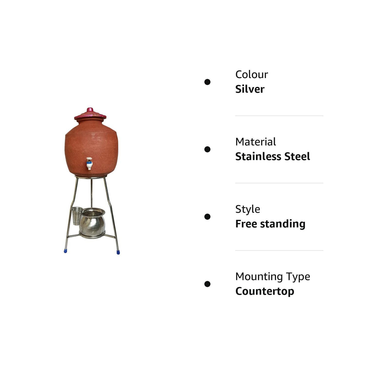 Green Touch  combo of 2 Water Pot Stand have water drop stand below and facility of glass holder Water Pot Holder,Water Pot Stand,Matki Stand,erthen pot stand,kitchen stand,kitchen items,kitchen holder