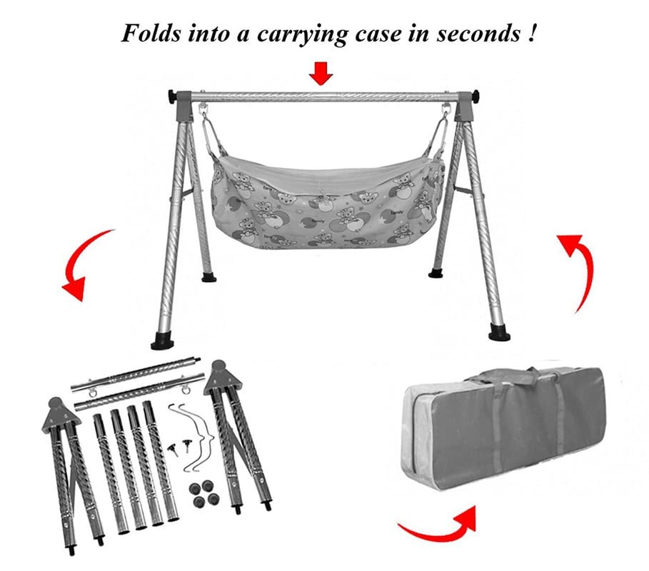 A to Z Hub Portable Stainless Steel Baby Cradle