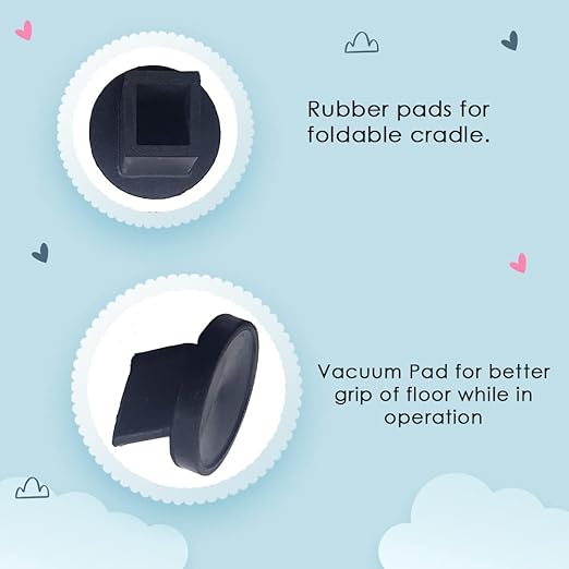Green Touch  Vacuum Rubber Pad for Square Pipe Baby Swing Cradle/Ghodiyu. (for Square Pipe)