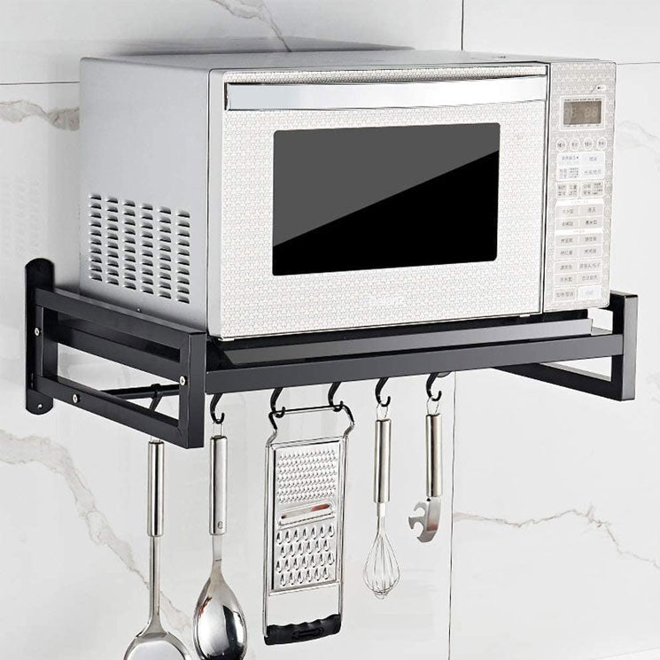 GREEN TOUCH Multipurpose Wall Mounted 4 Hook Decorative and Kitchen Organize Stororage/Microwave Oven Stand for Kitchen,Oven Holder Rack,