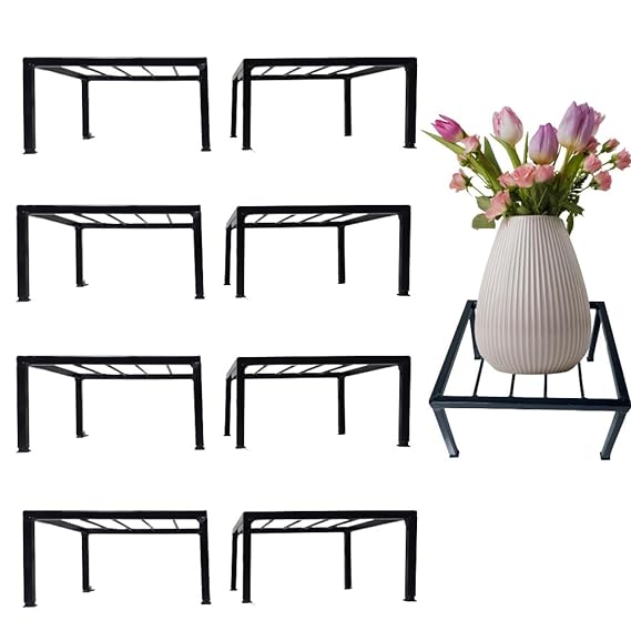 Green Touch Pack of 8 Spe. Edition Decorative Planter Stand For Indoor and outdoor,Home,Kitchen,Terrace,Garden,Office,Schools,Hotel,restaurants,stands For Balcony garden Decore Items home office (Spe Edition 1)