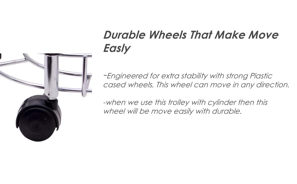 PaGreen Touch  Stainless Steel LPG Gas Trolleys: Rust-Free, Heavy-Duty (up to 100kg), User-Friendly, Versatile, Easy to Store and Clean.