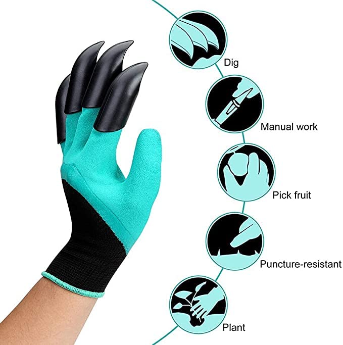 Green Touch  of 2 Two in One Tiller Digging Tool,n Gloves Clown, Home Gardening Tools Items Combo Garden Tool Kit,Planting Tools Set,Balcony Gardening toos,Terrace Gardening Items(Combo Tools 14)