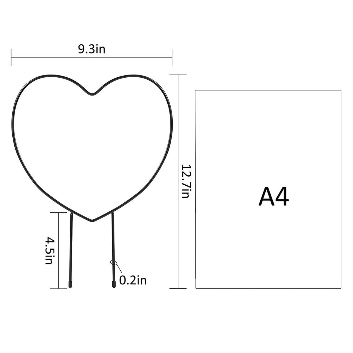 green touch  Spe. Edition Decorative Heart Shape Planter Stand,Plant Supporter,Plant Climber,Plant Decore,Garden Decore plant straightener For Home,Kitchen,Terrace,Garden