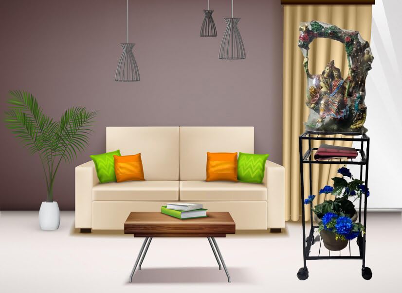 Green Touch  Stylish 360° Rolling Flower Pot Stand - Effortless Mobility, Sturdy Design for Indoor/Outdoor Plants. Space-saving Garden Essential!
