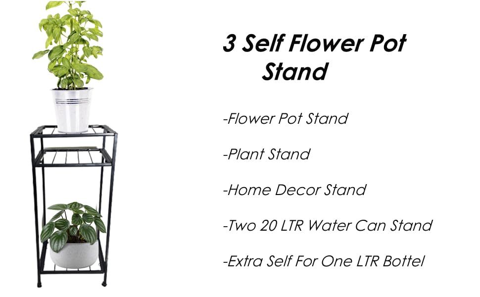 Green Touch  Premium Flowerpot Stand - Elegant Indoor & Outdoor Display, Rust-Proof, No Assembly Required - Instantly Elevate Your Plant Decor!