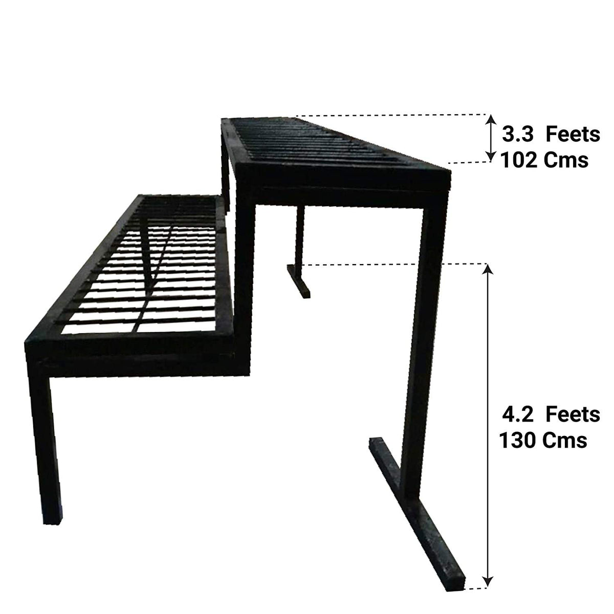 Green Touch Indian Two Tier (Step) Plant Stand and 18 Inch Cutter (Planter Stand/Gamala Stand/Garden Plant Stand for Indoor and Outdoor, Hedge Cutter, Garden Cutter)