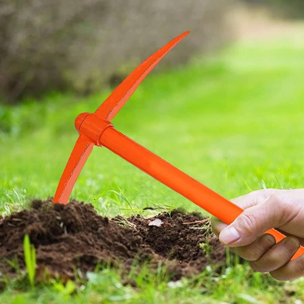 Green Touch  Combo of 5 Garden Tool Set Includes, Garden Hoe, Garden Tiller, Harden Hand Hoe,Gloves - Set of Required Tools
