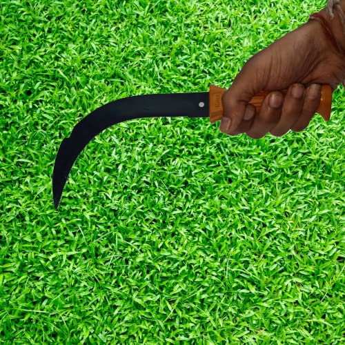 Green Touch Grass Cutting Pruning Curved Saw Fiber Handle, Ac/Dc Traditional Handsaw Light Weight For Grass Cutting,Lawn Cutting,Tree Cutting, Gardening And Agriculture Purpose