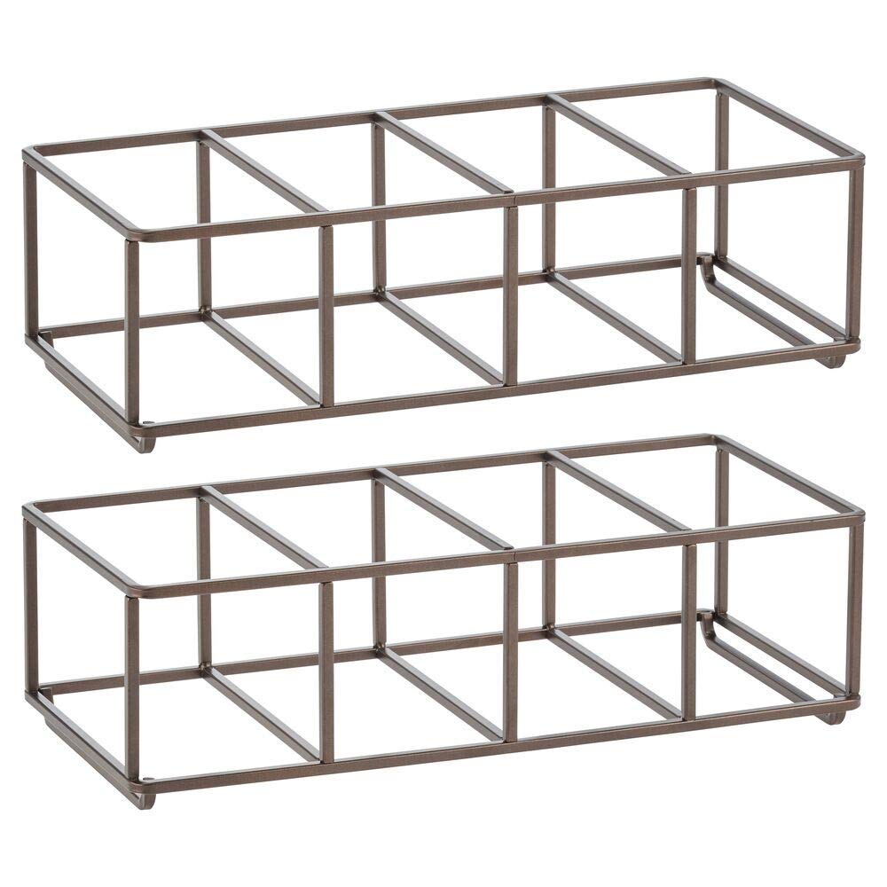 Green Touch  Stackable, Metal Geometric Free-Standing Water Bottle and Wine Rack Storage Organizer for Kitchen Countertops, Pantry, Fridge - Holds 8 Bottles - 2 Pack - Black
