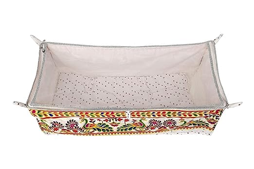 Green Touch  Rajwadi Comfortable Soft Cloth Swing New Born Baby Cradle/Ghodiyu/Khoyu/Palana,Hammock in Cool Cotton with Mosquito Net and Stainless Steel Pipe