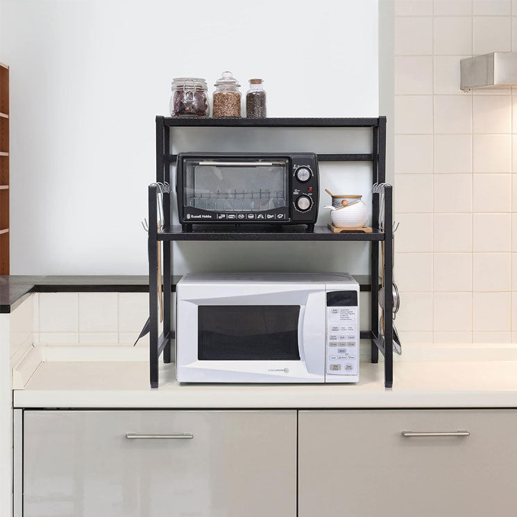 Green touch 2  Tier Microwave Rack |Oven Rack | Kitchen Storage Shelf | Microwave, Oven, Seasoning Dish Rack | Kitchen Organizer | 2 Shelf Oven Rack Stand