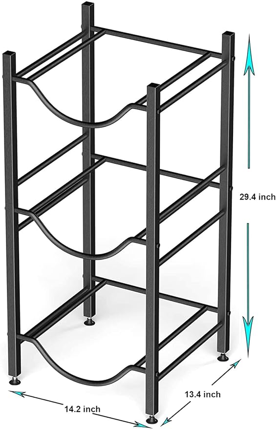 green touch  Water Bottle Holder, Water Jug Holder Stand Water Bottle Organizer Storage for 3 Bottle Water Jug, Water Cooler Jug Rack for Home Kitchen Office, Hospitals, Schools, Hotels.
