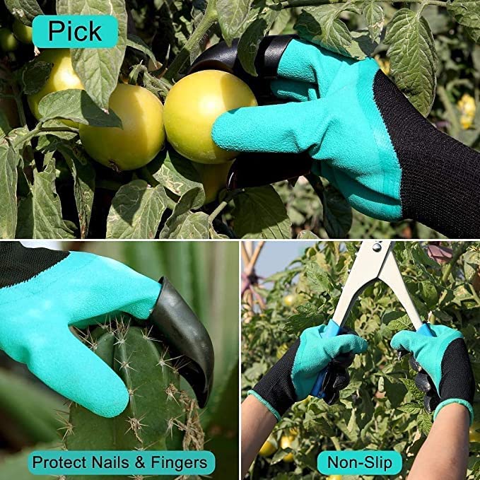 Green Touch  of 2 Two in One Tiller Digging Tool,n Gloves Clown, Home Gardening Tools Items Combo Garden Tool Kit,Planting Tools Set,Balcony Gardening toos,Terrace Gardening Items(Combo Tools 14)