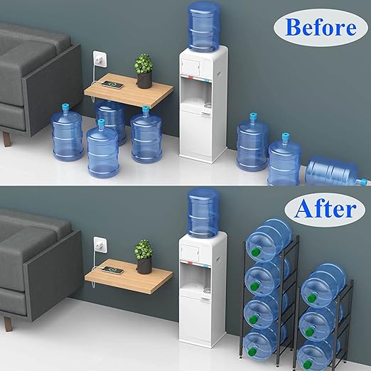 green touch  Water Bottle Holder, Water Jug Holder Stand Water Bottle Organizer Storage for 3 Bottle Water Jug, Water Cooler Jug Rack for Home Kitchen Office, Hospitals, Schools, Hotels.