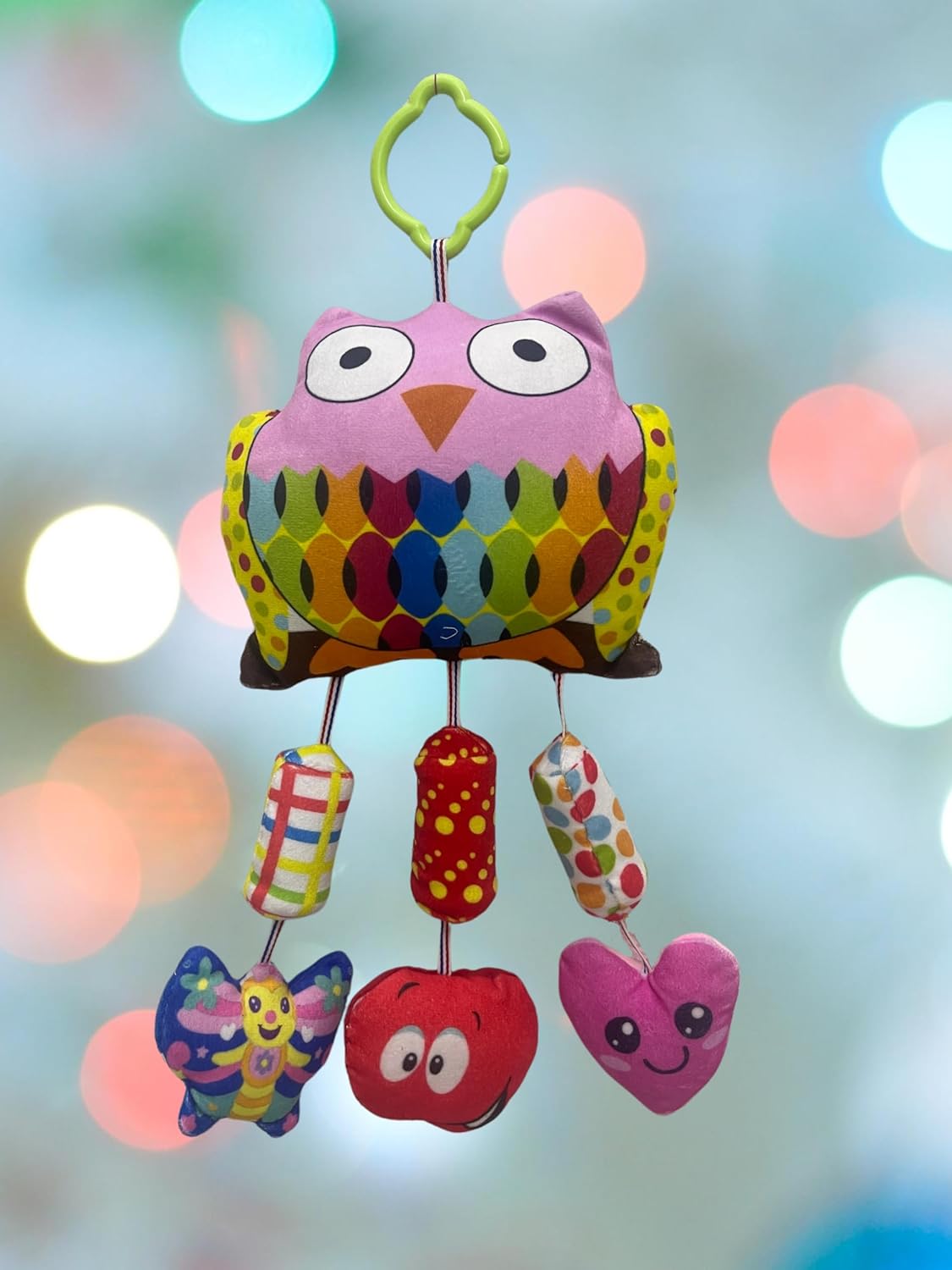 Green Touch Baby Cradle Crib & Stroller Plush Playing Toy Car Hanging Rattles, Hanging Toys,ghodiyu Toy. (Pattern 3)