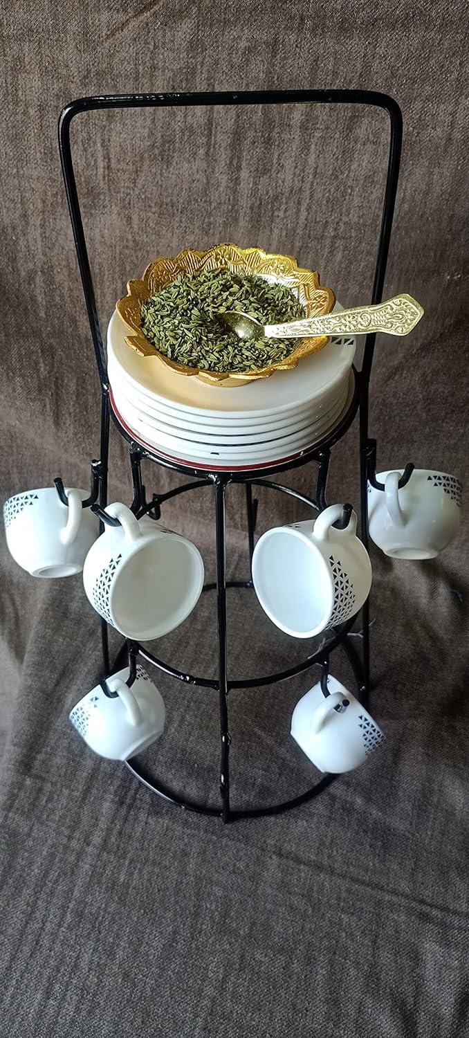 green touch  Decorative 12 Hook Tea,Coffee and Key Holder Stand,Tea Cup Holder for Kitchen,Coffee Cup Holder Stand,Key Holder Stand for Home,Mug Holder Stand,Kitchen Stand