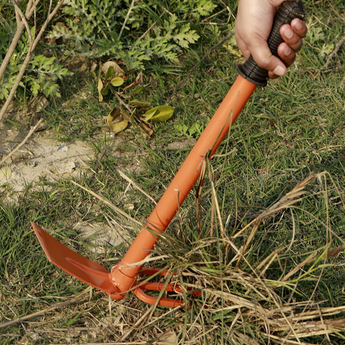 Green Touch Two in 1 Garden Tool 17 inch Hoe with 3 Prong, Required Tool for Indoor and Outdoor Garden