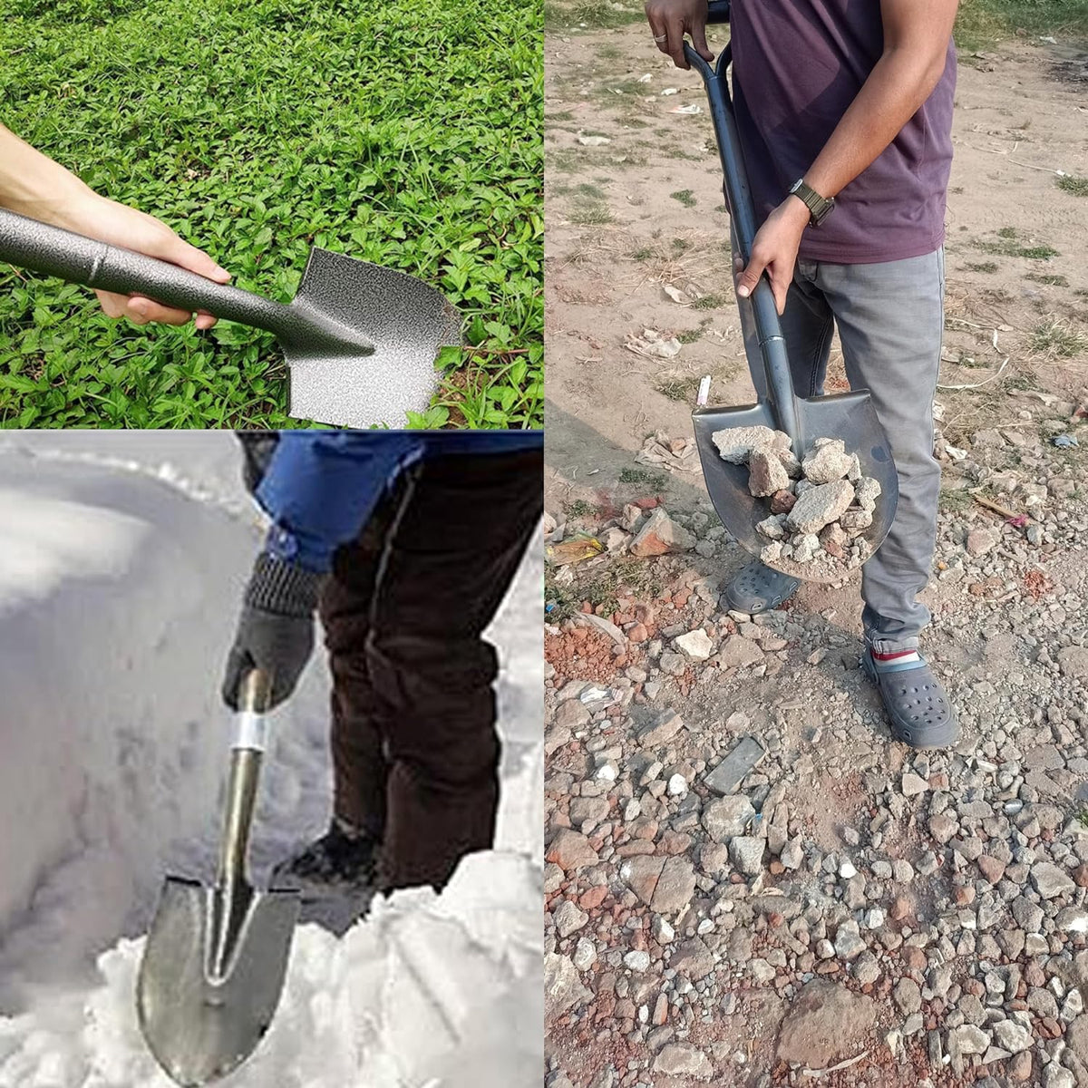 Green Touch Shovel for Digging, Made of Metal for Heavy-Duty use, Lightweight, Easy to Carry Shovel for Gardening & Agriculture Digging Tool,farmimg Tool