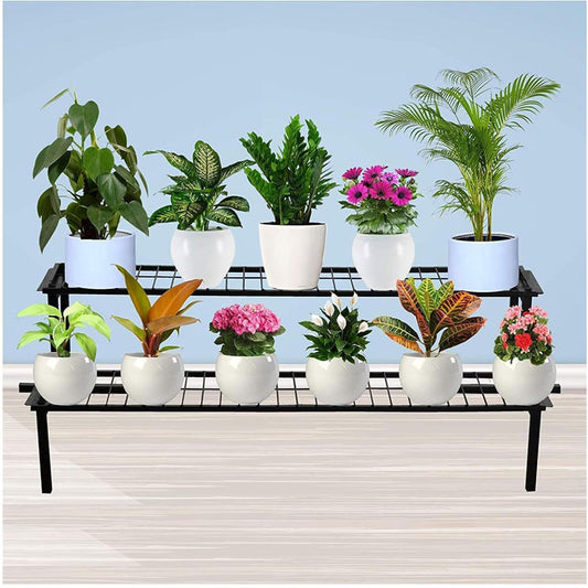green touch  Spe. Edition BIG SIZE Two Step/Two Tier Decorative Planter Stand For Indoor and outdoor,Home,Kitchen,Terrace,Garden,Office,Schools,Hotel,restaurants,stands For Balcony,garden