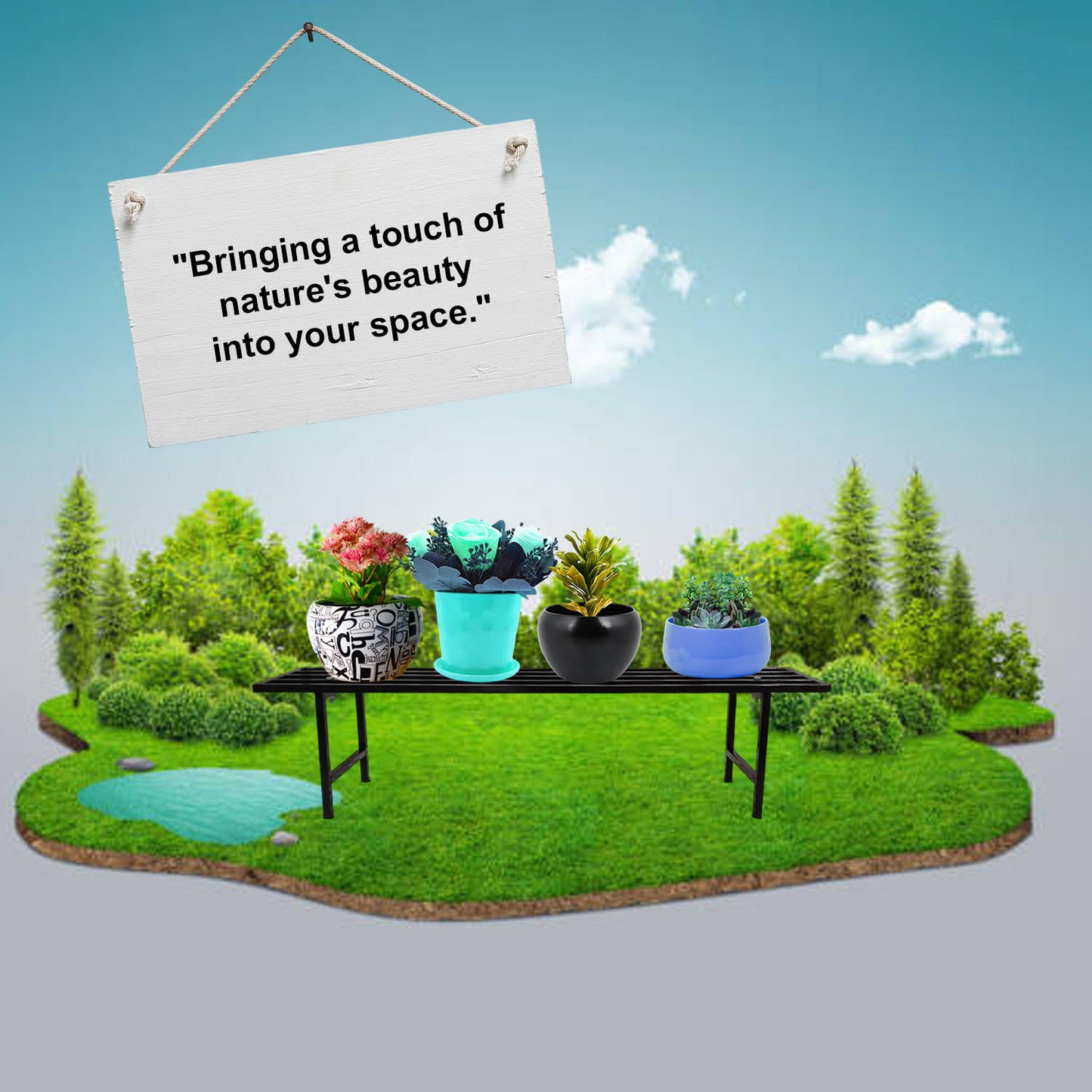 Space-Saving Iron Plant Stand,Durable & Stylish for Home Décor,Multi-purpose plant Stand,Balcony plant stand